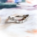 Rare Art Deco Vintage .23ct t.w. Diamond Curved Wedding Band Granat Bros. Circa 1930's Platinum Ring