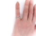 Rare Art Deco Vintage .23ct t.w. Diamond Curved Wedding Band Granat Bros. Circa 1930's Platinum Ring