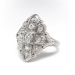 Vintage Diamond Navette Ring Circa 1930's .49ct. tw. Art Deco Statement Engagement Ring Palladium