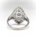 Vintage Diamond Navette Ring Circa 1930's .49ct. tw. Art Deco Statement Engagement Ring Palladium