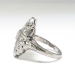 Vintage Diamond Navette Ring Circa 1930's .49ct. tw. Art Deco Statement Engagement Ring Palladium