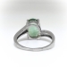 Vintage Tourmaline Diamond Ring Circa 1950's Mint Green Three Stone Birthstone Cocktail Ring 18k White Gold
