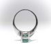Vintage Tourmaline Diamond Ring Circa 1950's Mint Green Three Stone Birthstone Cocktail Ring 18k White Gold
