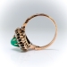Antique Emerald Diamond Ring Circa 1890's Victorian 1.60ct t.w. Cabochon Rose Cut Engagement Statement Ring 10k Rose Gold