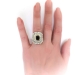Vintage Sapphire Diamond Ring 4.79ct t.w. Circa 1930's Art Deco Double Halo Wedding Birthstone Engagement Ring 14k Yellow White Gold
