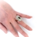 Vintage Sapphire Diamond Ring 4.79ct t.w. Circa 1930's Art Deco Double Halo Wedding Birthstone Engagement Ring 14k Yellow White Gold