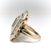 Vintage Sapphire Diamond Ring 4.79ct t.w. Circa 1930's Art Deco Double Halo Wedding Birthstone Engagement Ring 14k Yellow White Gold