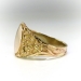 Antique Gold Signet Ring Victorian 1890's Monogram Ring Lily Of The Valley Iris Motif Flower Floral Initial Cigar Band Ring 14k Yellow Gold