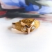 Antique Diamond Owl Ring Circa 1900's .06ct t.w. Single Cut Diamond Statement Boho Chic Figural Ring 18k Yellow Gold