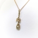 Antique Diamond Gold Pendant Circa 1920's Edwardian .38ct t.w. Wedding Graduation Gift 18k 14k Yellow Gold 18' Inches