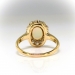 Antique Opal Diamond Ring Circa 1920's Edwardian 1.53ct t.w. Old European Cut Diamond Halo Statement Unique Engagement Ring 14k Yellow Gold