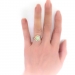 Antique Opal Diamond Ring Circa 1920's Edwardian 1.53ct t.w. Old European Cut Diamond Halo Statement Unique Engagement Ring 14k Yellow Gold