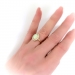 Antique Opal Diamond Ring Circa 1920's Edwardian 1.53ct t.w. Old European Cut Diamond Halo Statement Unique Engagement Ring 14k Yellow Gold