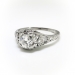 Art Deco Engagement Ring Circa 1930's Orange Blossom Traub .69ct t.w. Old European Cut Diamond Filigree Vintage Wedding Ring 18k White Gold