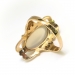Antique Moonstone Diamond Ring Art Nouveau Circa 1900's 4.95ct t.w. Vintage Navette Old European Cut Three Stone Ring 14k Yellow Gold