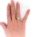 Antique Moonstone Diamond Ring Art Nouveau Circa 1900's 4.95ct t.w. Vintage Navette Old European Cut Three Stone Ring 14k Yellow Gold