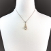 Antique Moonstone Pendant Necklace Circa 1900's Art Nouveau 2.58ct t.w. Hand Engraved Push Present Wedding Gift 9ct Yellow Gold 16' Inches