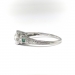 Art Deco Engagement Ring .65ct t.w. Old European Cut Diamond Lab Emerald Filigree Hand Engraved Wedding Anniversary Vintage Ring Platinum