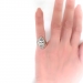 Art Deco Aquamarine Ring Circa 1930's 4.03ct Vintage Marquise Light Blue Aquamarine Birthstone Cocktail Wedding Filigree Ring 14k White Gold