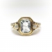 Art Deco Aquamarine Diamond Ring Vintage Circa 1930's 1.33ct t.w. Filigree Old European Cut Birthstone Engagement Ring 14k Yellow Gold