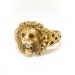 RESERVED---Antique Edwardian Lion Ring Circa 1920's Vintage Old European Cut Ruby Lioness Panther Cougar Statement Pinky Ring Solid 10k Gold
