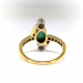 Antique Turquoise Diamond Ring Edwardian 1920's .96ct t.w. Toi Et Moi Bypass Natural Turquoise & Old European Cut Diamond 18k Platinum