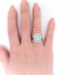 Antique Turquoise Diamond Ring Circa 1900's 3.86ct t.w. Art Nouveau Old European Cut Vintage Halo Unique Engagement Ring 14k Gold Platinum