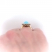 Antique Turquoise Diamond Ring Circa 1900's 3.86ct t.w. Art Nouveau Old European Cut Vintage Halo Unique Engagement Ring 14k Gold Platinum