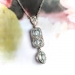 Art Deco Aquamarine Diamond Necklace Circa 1930's 3.38ct t.w. Filigree Push Present Something Blue Wedding Vintage Pendant 14k White Gold
