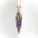 Antique Amethyst Diamond Pendant Vintage 1920's 5.17ct t.w. Edwardian Heart Shaped Old European Birthstone Charm Necklace 18k Gold Silver