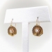 Antique Diamond Drop Earrings Art Nouveau Vintage .24ct t.w. Old Mine Cushion Cut Diamond Shell Motif Earrings 14k Yellow Gold