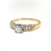 Antique Diamond Engagement Ring Edwardian 1923 .31ct t.w. Vintage Transitional Cut Diamond Wedding Ring 14k 18k Two Tone Gold