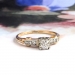 Antique Diamond Engagement Ring Edwardian 1923 .31ct t.w. Vintage Transitional Cut Diamond Wedding Ring 14k 18k Two Tone Gold