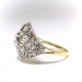 Art Deco 1.47ct t.w. Old European And Rose Cut Diamond Two Tone Cocktail Wedding Anniversary Ring 18k Gold
