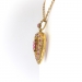 Antique Victorian Ruby and Diamond Crystal Quartz Locket Pendant Necklace 18k Yellow Gold With 18.5' Inch Matching Chain