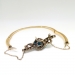 Antique Turquoise Diamond Bracelet 1890's 3.06ct t.w. Victorian Old European Cut Wedding Hinged Cuff 18k Yellow Gold Silver 6.5' Inches