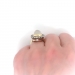 Antique Moonstone Diamond Ring Edwardian 16.82ct t.w. Antique Diamond Halo Two Tone Cocktail Statement Ring 10k 14k Yellow White Gold