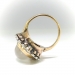 Antique Moonstone Diamond Ring Edwardian 16.82ct t.w. Antique Diamond Halo Two Tone Cocktail Statement Ring 10k 14k Yellow White Gold