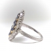 Art Deco Sapphire Diamond Ring 1930's 2.16ct t.w. Natural Blue Sapphire Vintage Antique Statement Cocktail Birthstone Ring Platinum 18k Gold