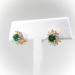 Vintage Tiffany & Co Emerald Diamond Earrings Estate 2.08ct t.w. Emerald Asscher Marquise Cut Diamond Studs Omega Backs 18k Yellow Gold