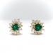 Vintage Tiffany & Co Emerald Diamond Earrings Estate 2.08ct t.w. Emerald Asscher Marquise Cut Diamond Studs Omega Backs 18k Yellow Gold