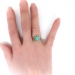 Antique Turquoise Diamond Ring Circa 1900's 2.33ct t.w. Art Nouveau Old European Cut Diamond Halo Unique Engagement Ring 14k Yellow Gold