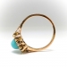 Antique Turquoise Diamond Ring Circa 1900's 2.33ct t.w. Art Nouveau Old European Cut Diamond Halo Unique Engagement Ring 14k Yellow Gold
