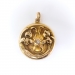 Antique Diamond Locket Pendant Circa 1900's .03ct Old European Cut Art Nouveau Iris Floral Pendant 10k Yellow Gold