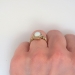 Original Art Nouveau Opal & Old Mine Cut Diamond Ring 14k