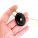 Antique Onyx Diamond Locket Victorian 1890's Memento Mori Mourning Pin Brooch Pendant .51ct Rose Cut Diamond Necklace 18k 14k Yellow Gold