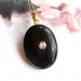 Antique Onyx Diamond Locket Victorian 1890's Memento Mori Mourning Pin Brooch Pendant .51ct Rose Cut Diamond Necklace 18k 14k Yellow Gold