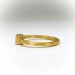 Estate French Cut Diamond Engagement Ring .32ct Bezel Set Vintage Solitaire Stacking Minimalist Boho Chic Ring Satin Finish 18k Yellow Gold