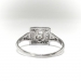 Art Deco Engagement Ring Vintage 1930's .68ct t.w. Square Diamond Halo Antique Old Wedding Anniversary Ring Platinum