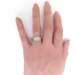 Art Deco Engagement Ring Vintage 1930's .68ct t.w. Square Diamond Halo Antique Old Wedding Anniversary Ring Platinum